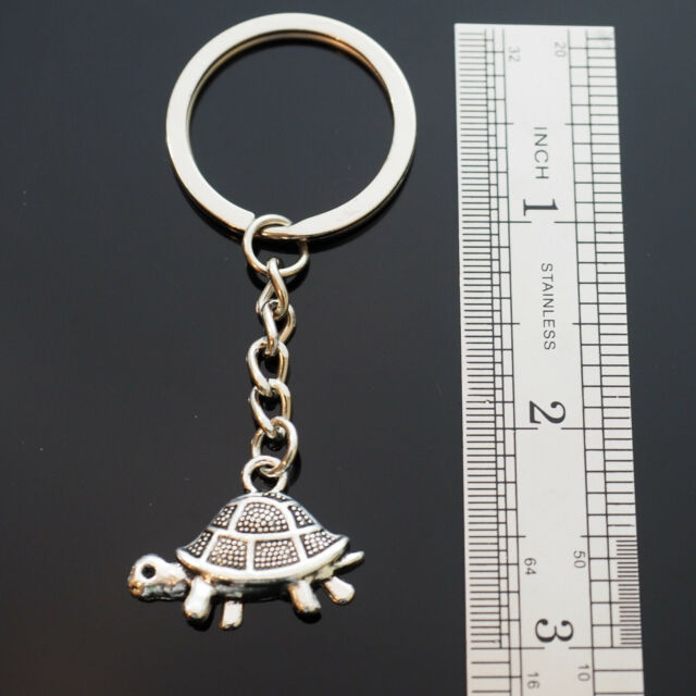 Cute Turtle Sea Tortoise Charm Pendant 19x27mm Keychain Gift Key Chain