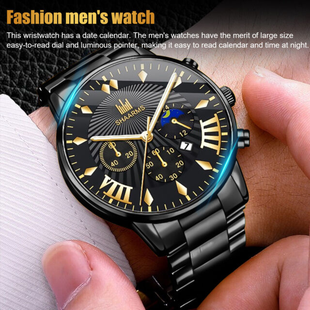 Men's Watch Relojes De Hombre Stainless Steel Quartz Luminous Classic WristWatch