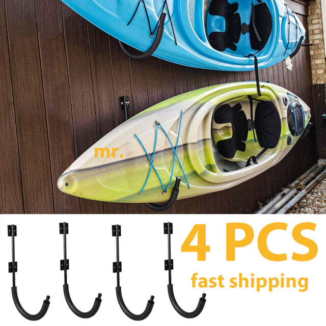 4 PCS Kayak Storage Wall Mount Hanger Rack for Canoe Paddle Kayak Hanging Hook