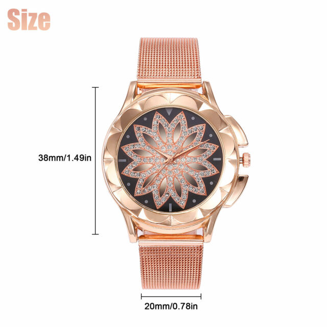 Relojes Retro Rose Gold Women's Watch Quartz Waterproof Watches Stainless Steel