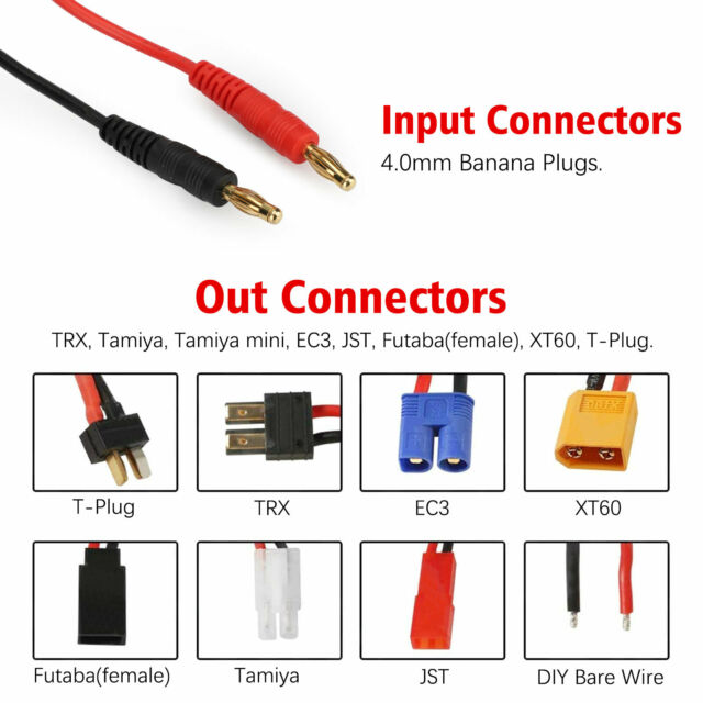 8 IN 1 RC Lipo Battery Charging Multi Charger Plug Connector Adapter Lead Cable