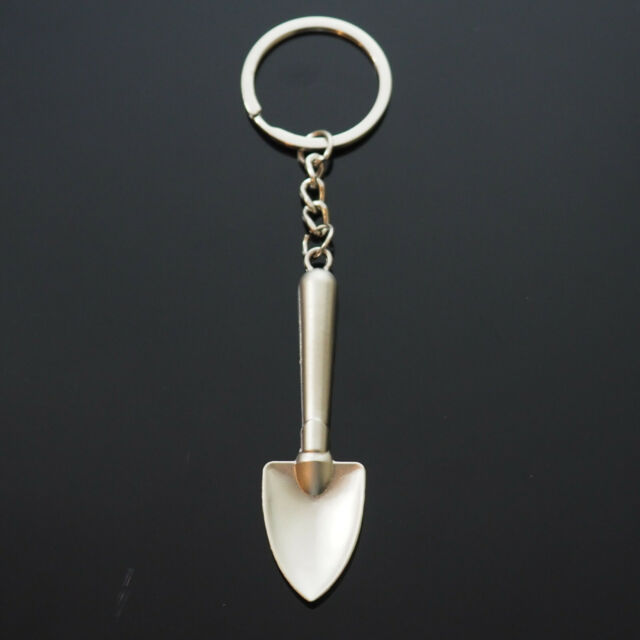 Shovel Gardener Gift Keychain Silver Key Chain Car Pendant Key Ring
