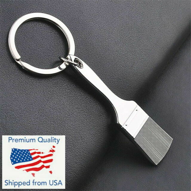 PAINT BRUSH Silver Metal KEY CHAIN Ring Pendant KEYCHAIN Accessories NEW