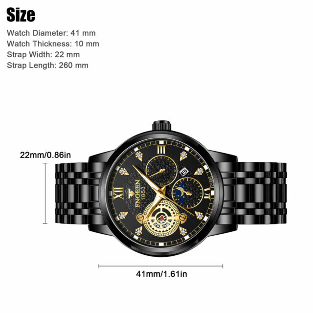 Waterproof Men's Watch Stainless Steel Quartz Luminous Classic Wristwatch Luxury