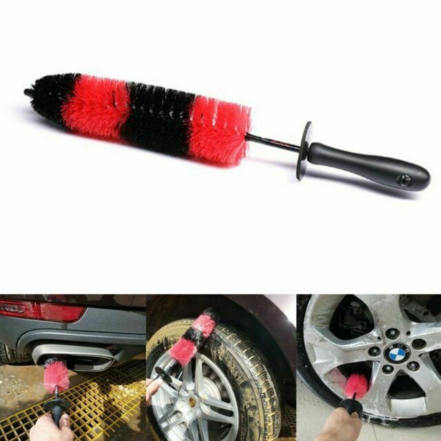 6Pcs Car Detail Brush Wash Auto Detailing Cleaning Kit Engine Wheel Brushes Set