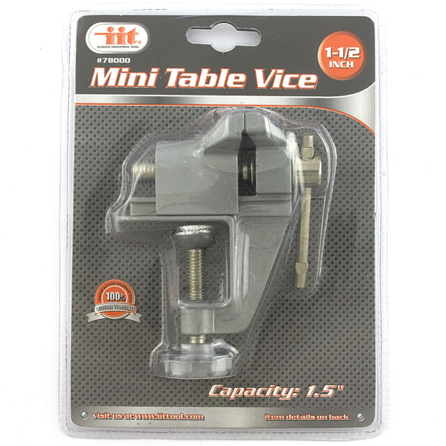 1.5" MINI TABLE BENCH VISE Work Clamp Swivel Hobby Craft Repair Tool Jewelers