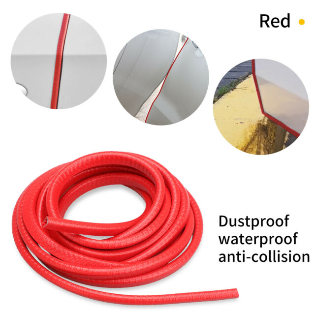 Red 120" U Shape Rubber Seal Car Door Edge Guard Molding Trim Protectors Strip