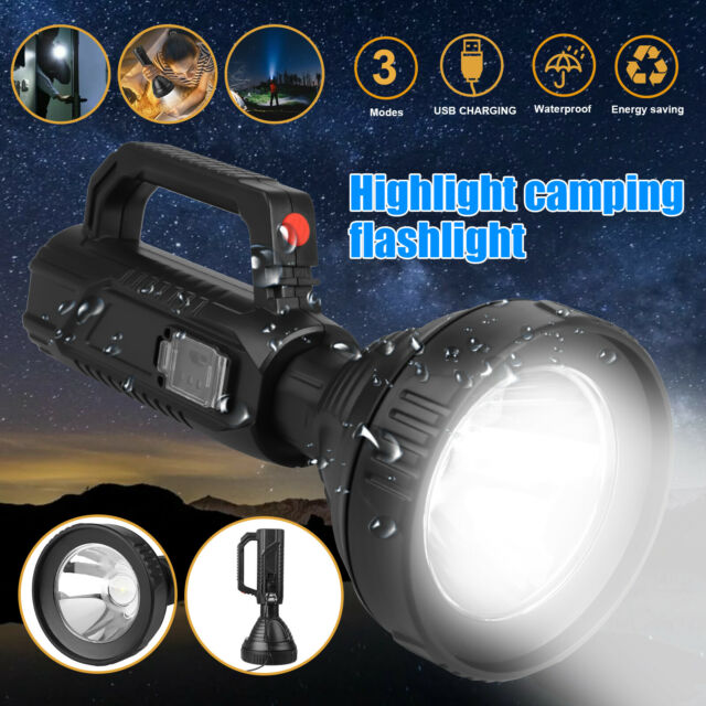 Rechargeable LED Searchlight Portable Super Bright Handheld Spotlight Flashlight