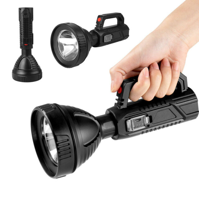 Rechargeable LED Searchlight Portable Super Bright Handheld Spotlight Flashlight