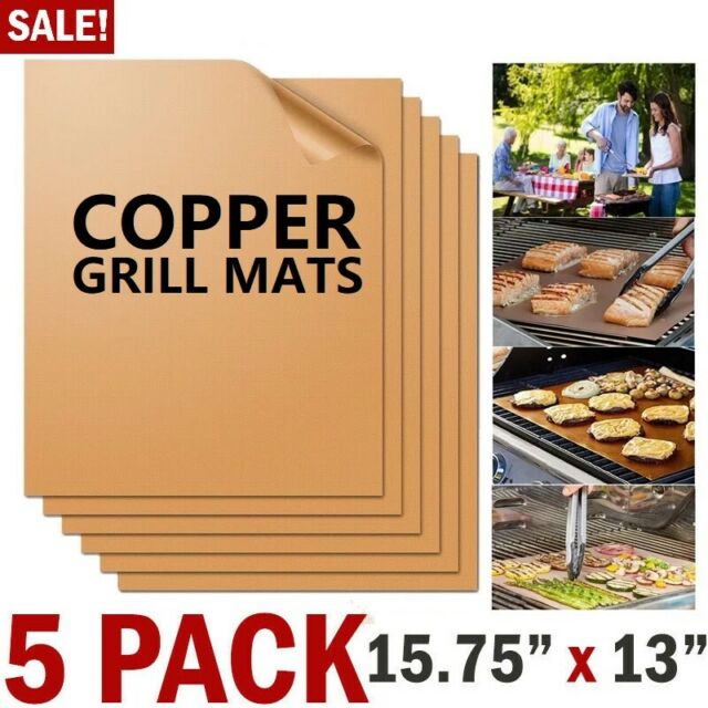 Easy BBQ Grill Mat Copper Pad Non Stick Barbecue Bake Cooking Mat Chef Reusable