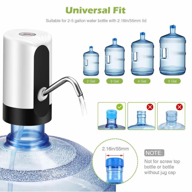 Water Bottle Switch Pump Electric Automatic Universal Dispenser 5 Gallon USB New