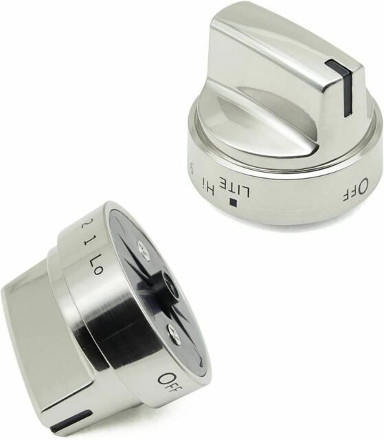 Stainless Steel Control Knob Compatible with GE Gas Range Stove WB03X24818