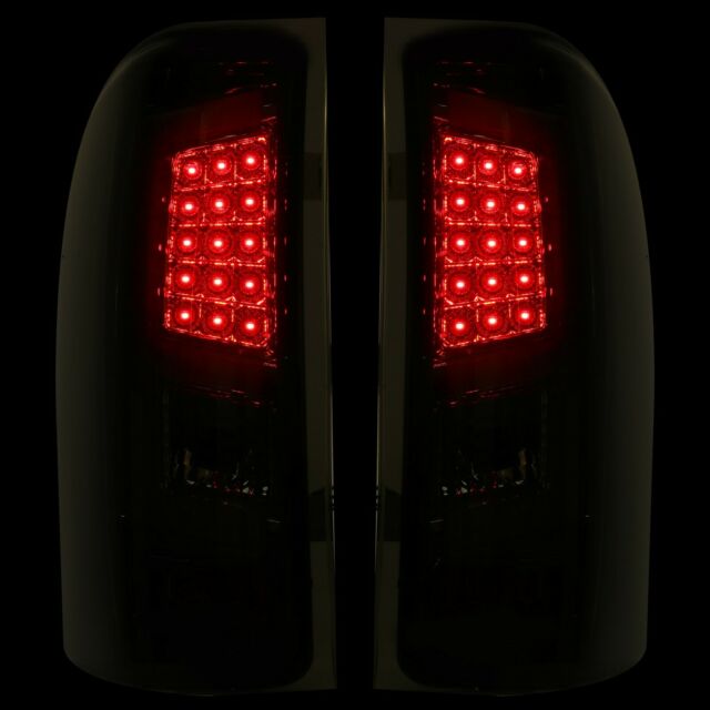 For 2007-2014 Chevy Silverado 1500 2500 Smoke lens Tail Lights Brake Lamps LED