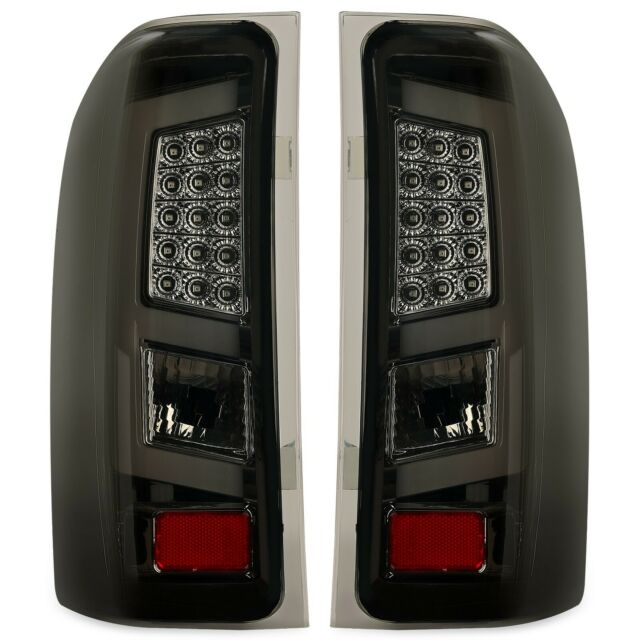 For 2007-2014 Chevy Silverado 1500 2500 Smoke lens Tail Lights Brake Lamps LED