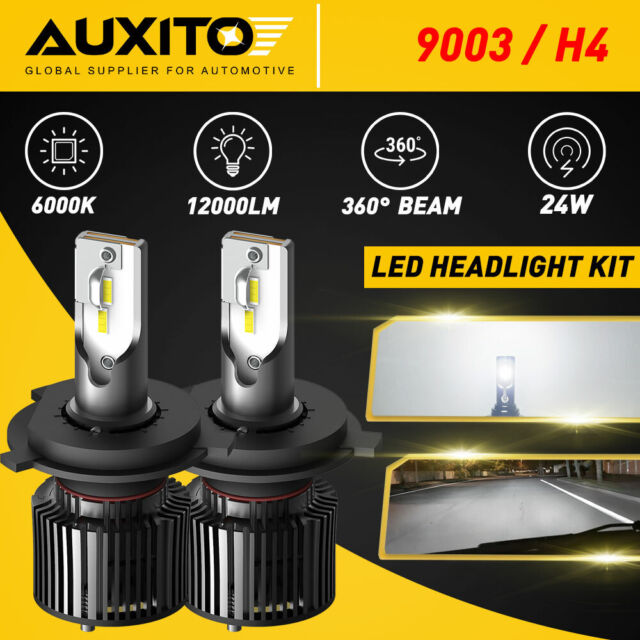 AUXITO H4 9003 LED Headlight Bulbs Hi Low Beam Conversion Kit 6000K White Canbus