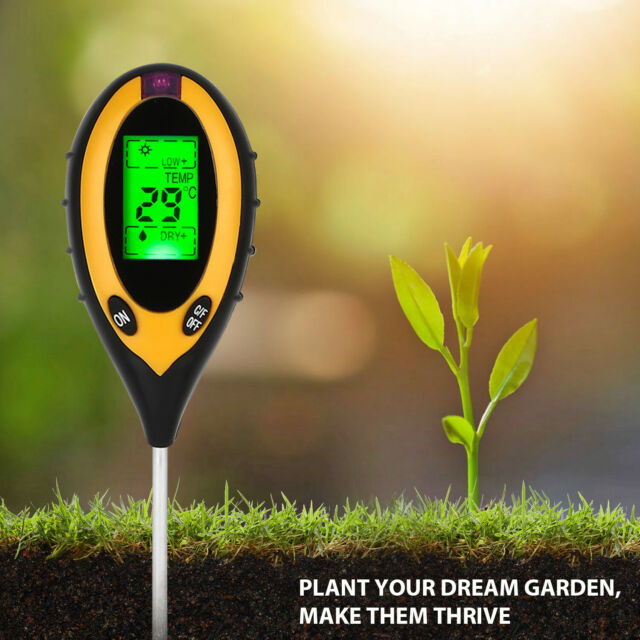 4 in 1 PH Tester Soil Water Moisture Light Test Meter for Garden Plant Seeding