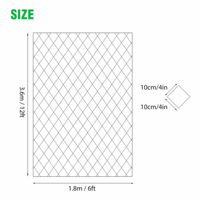 Garden Plant Climbing Net Trellis Netting Mesh Support Fruits Vine Veggie Bean