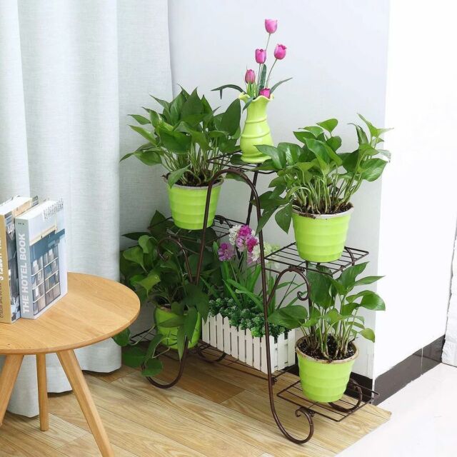 USA 6Tiers Metal Plant Stand Flower Pot Display Holder Shelf Home Garden Balcony