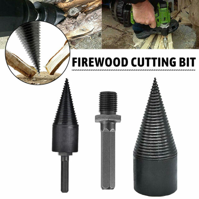 High Speed Twist Firewood Drill Bit Wood Splitter Screw Splitting Cone Driver