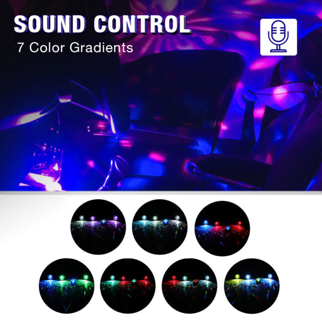 LED Car Interior Atmosphere Neon Lights Strip Music Control Floor Decor Light US