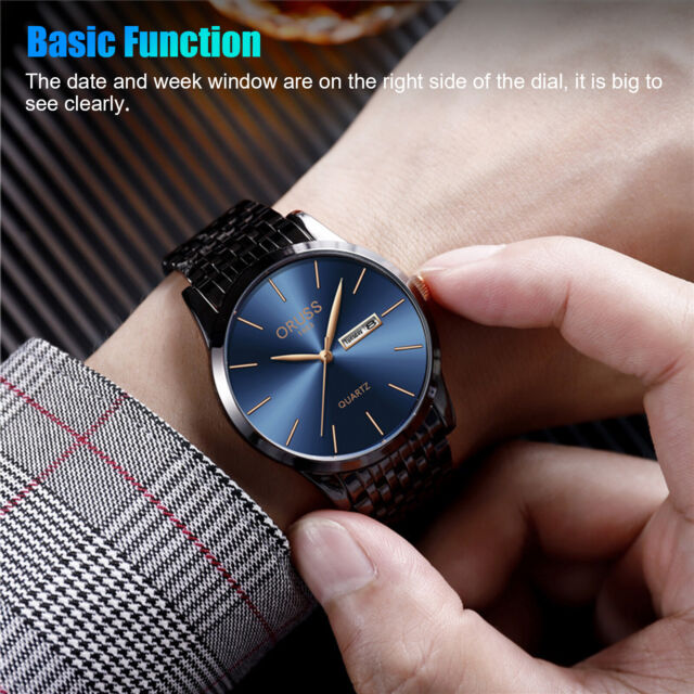 Men's Watch Relojes De Hombre Stainless Steel Quartz Luxury Classic Watches Gift