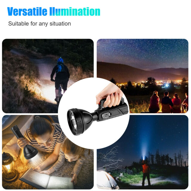 Rechargeable LED Searchlight Portable Super Bright Handheld Spotlight Flashlight