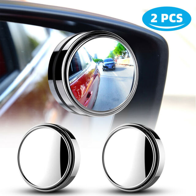 2X Car Blind Spot Mirrors Adjustable Round HD Glass Convex Side Rear View Mirror