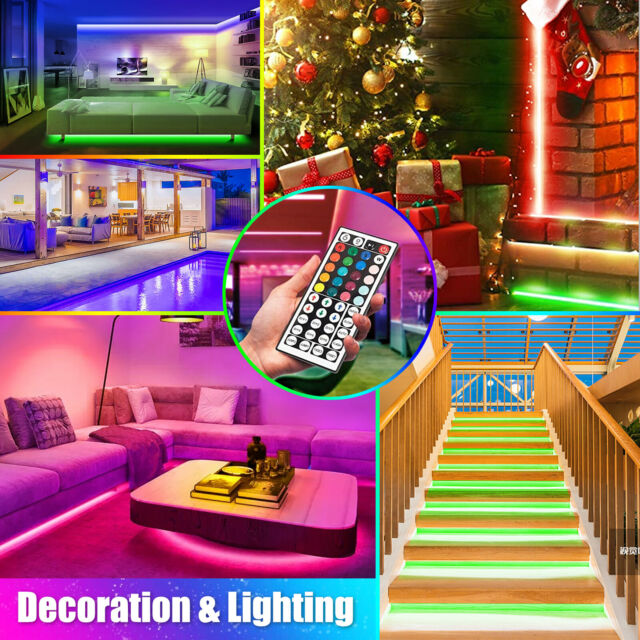 5M 16.4ft RGB Waterproof 300 LED 3528 SMD Flexible Strip Light 12V+Remote+Pow