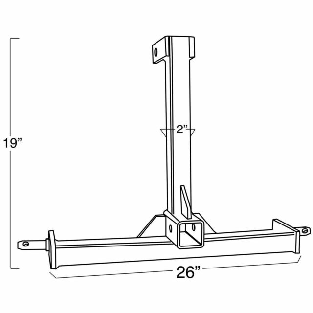 Category 1 Drawbar Tractor trailer hitch receiver 3 Point Attachment Standard