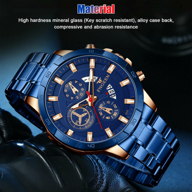 Waterproof Men's Watch Relojes De Hombre  Stainless Steel Classic Quartz Watches