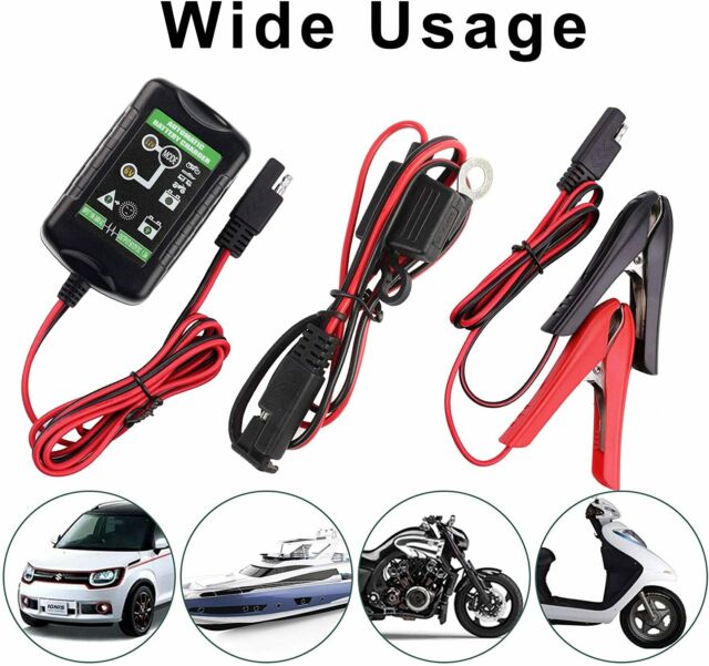 12V Battery Charger Maintainer Trickle for Harley Davidson Motorcycle Car Tender