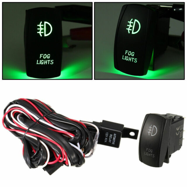 Universal Wiring Kit LED Fog Light Driving Lamp Wiring Harness Fuse Switch Relay