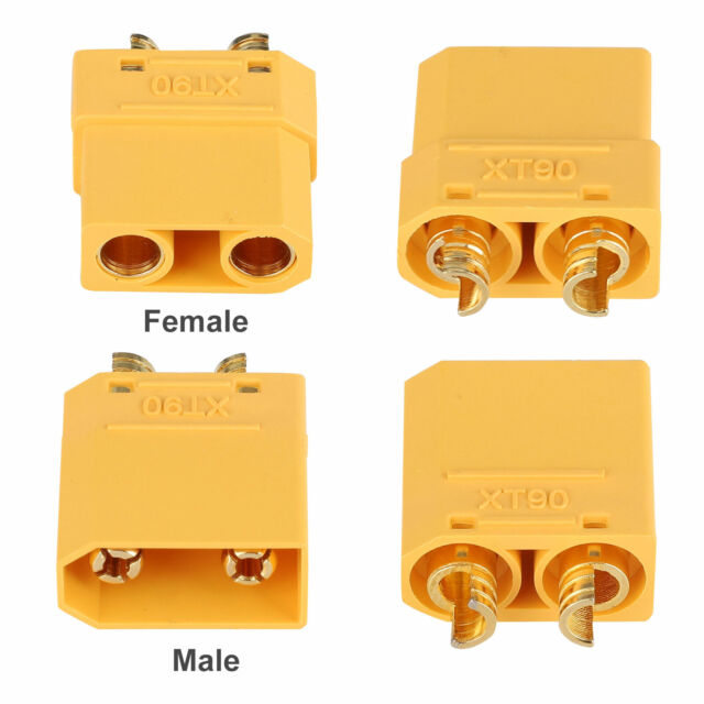 10pcs Amass XT90 Male Female Connector 4.5mm Bullet Plug Adapter for RC Battery