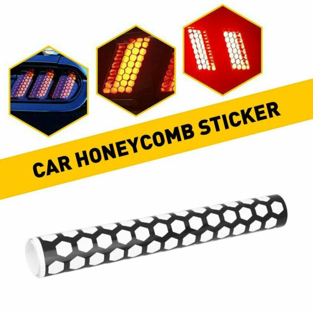 2Pack Car Rear Tail Light Honeycomb Sticker Universal Taillight Lamp Cover Decal