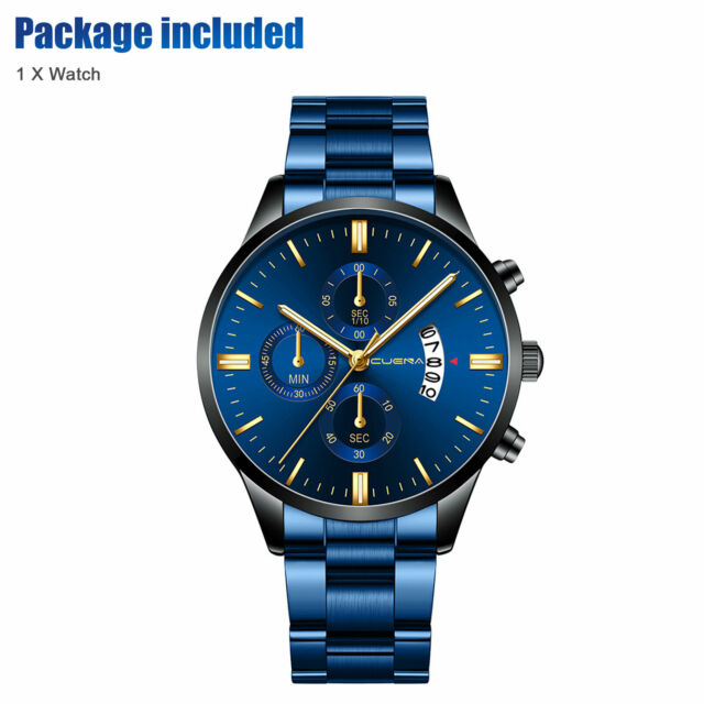 Waterproof Men Watch Relojes De Hombre Stainless Steel Quartz Classic Wristwatch