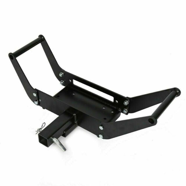 Foldable Winch Mounting Plate Cradle Mount For 2'' Hitch Receiver 4WD SUV Truck