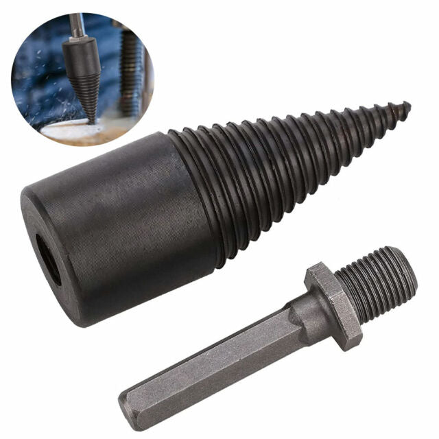 High Speed Twist Firewood Drill Bit Wood Splitter Screw Splitting Cone Driver