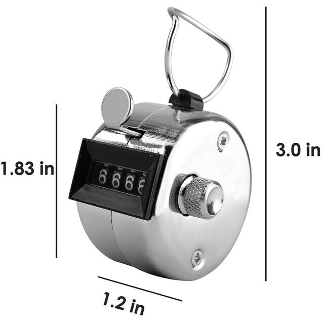 2PCS SET Portable 4 Digit Hand Held Number Click Golf Counter Tally Recorder