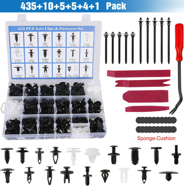 435pcs Car Body Plastic Trim Retainer Fastener Clips Push Pin Fender Bumper Tool