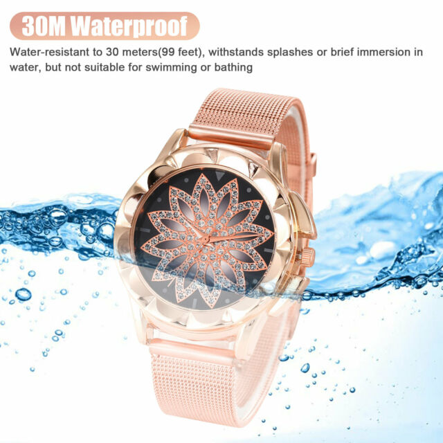 Relojes Retro Rose Gold Women's Watch Quartz Waterproof Watches Stainless Steel