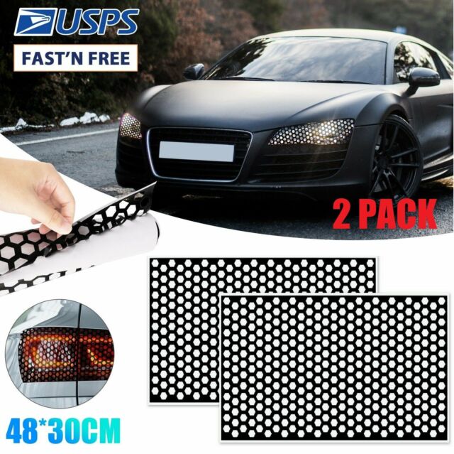 2Pack Car Rear Tail Light Honeycomb Sticker Universal Taillight Lamp Cover Decal