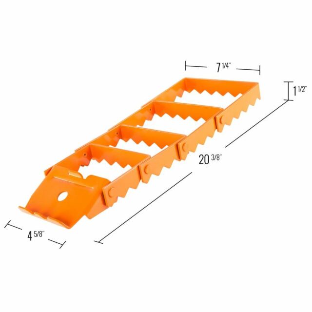 Apex TP-7417 Heavy Duty Vehicle Recovery Traction Grip Track (Orange, Single)