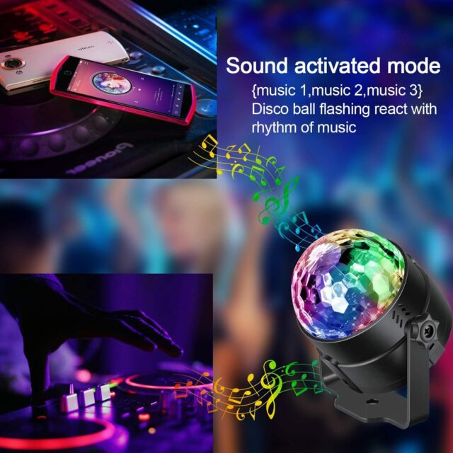 Disco Party Lights Strobe Led Dj Ball Sound Activated Bulb Dance Lamp Decoration