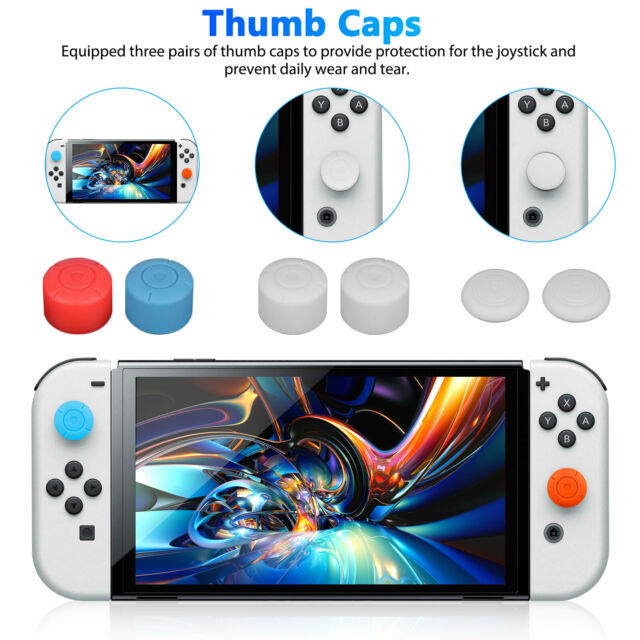 Accessories Case Bag+Shell Cover+Thumb Grips+Protector for Nintendo Switch OLED