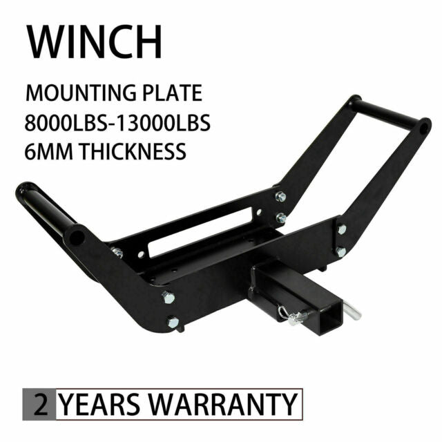 Foldable Winch Mounting Plate Cradle Mount For 2'' Hitch Receiver 4WD SUV Truck