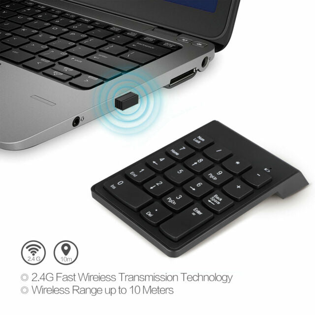 USB Wireless Number Pad Numpad Numeric Keypad Number Keyboard For Laptop Desktop