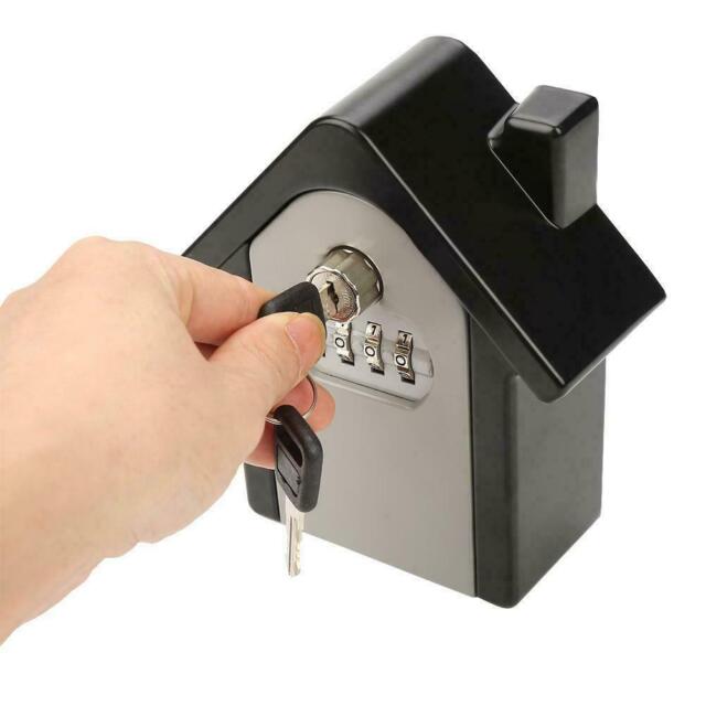 4 Digit Combination Key Lock Box Wall Mount Safe Security Storage Case Organizer