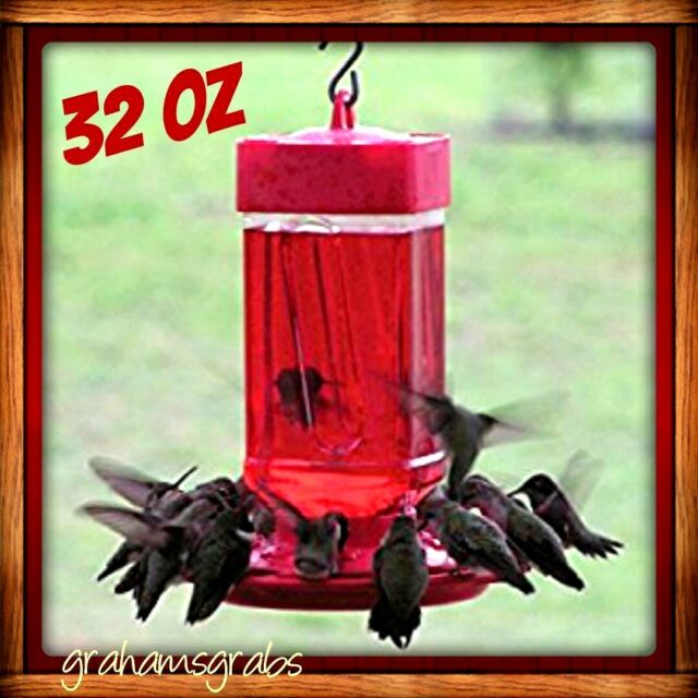 First nature hummingbird feeder 32 oz wide mouth #3055 easy clean with 10 ports