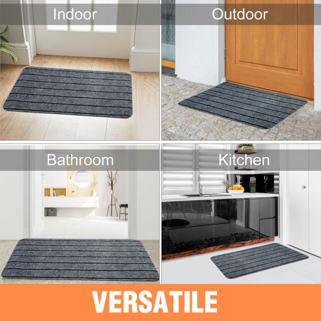 Door Floor Mat Indoor Outdoor Rug Entryway Welcome Mats Rubber Backing 30"x17"