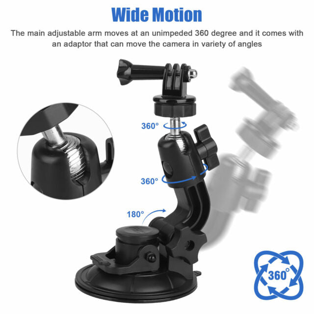 Suction Cup Car Holder Mount Windshield Bracket for GoPro Hero DSLR Nikon Camera